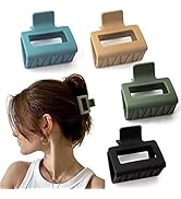 Bmobuo 4 PCS Hair Clips Hair Claw Clips 2" Matte Hair Clips for Thick Hair Square Claw Clips Hair...