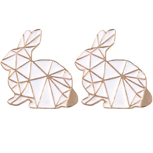 Charmart Rabbit Lapel Pin 2 Piece Set Geometric Rabbit Enamel Brooch Pin Jacket Denim Collar Bag Backpack Badges Gifts Charmart Rabbit Lapel Pin 2 Piece Set Geometric Rabbit Enamel Brooch Pin Jacket Denim Collar Bag Backpack Badges Gifts