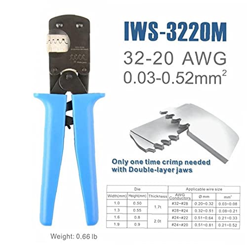 Crimper tang Ratcheting Crimper IWS-3220M E Type Crimper Insert Spring Terminal Pin Krimpgereedschap voor Open vat Pak… - Image 7