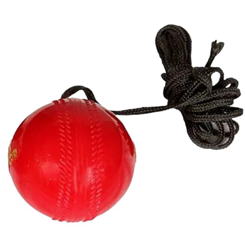 EmmEmm Cricket Practice PVC Knocking Hanging Cricket Solo Practice Ball with Cord (Pack of 1) Indoor & Outdoor Games & Training for Kids & Adults-image-39