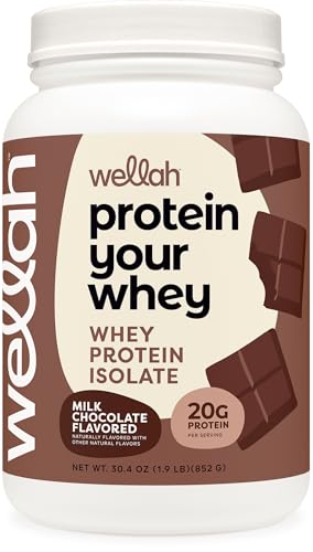 Wellah Protein Your Whey (30 Servings, Milk Chocolate Flavor) - Whey Protein Isolate Protein