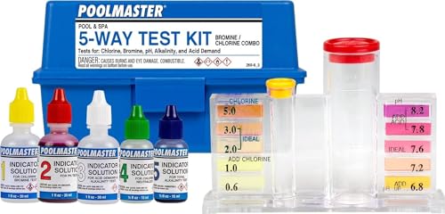 Poolmaster 5-Way Pool & Spa Water Test Kit With Liquid Reagents