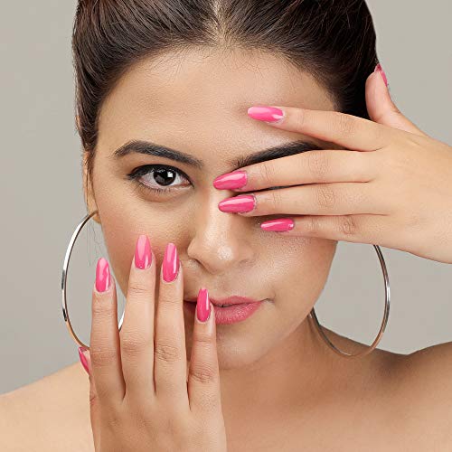 Image of Bubble Gum Pink Professional Nail Polish | Long Lasting, Quick Dry, Chip Resistant, High Shine Nail Paint | Smooth & Easy Application, Vibrant Trendy Shades for Women & Girls Party Daily Use 15ml