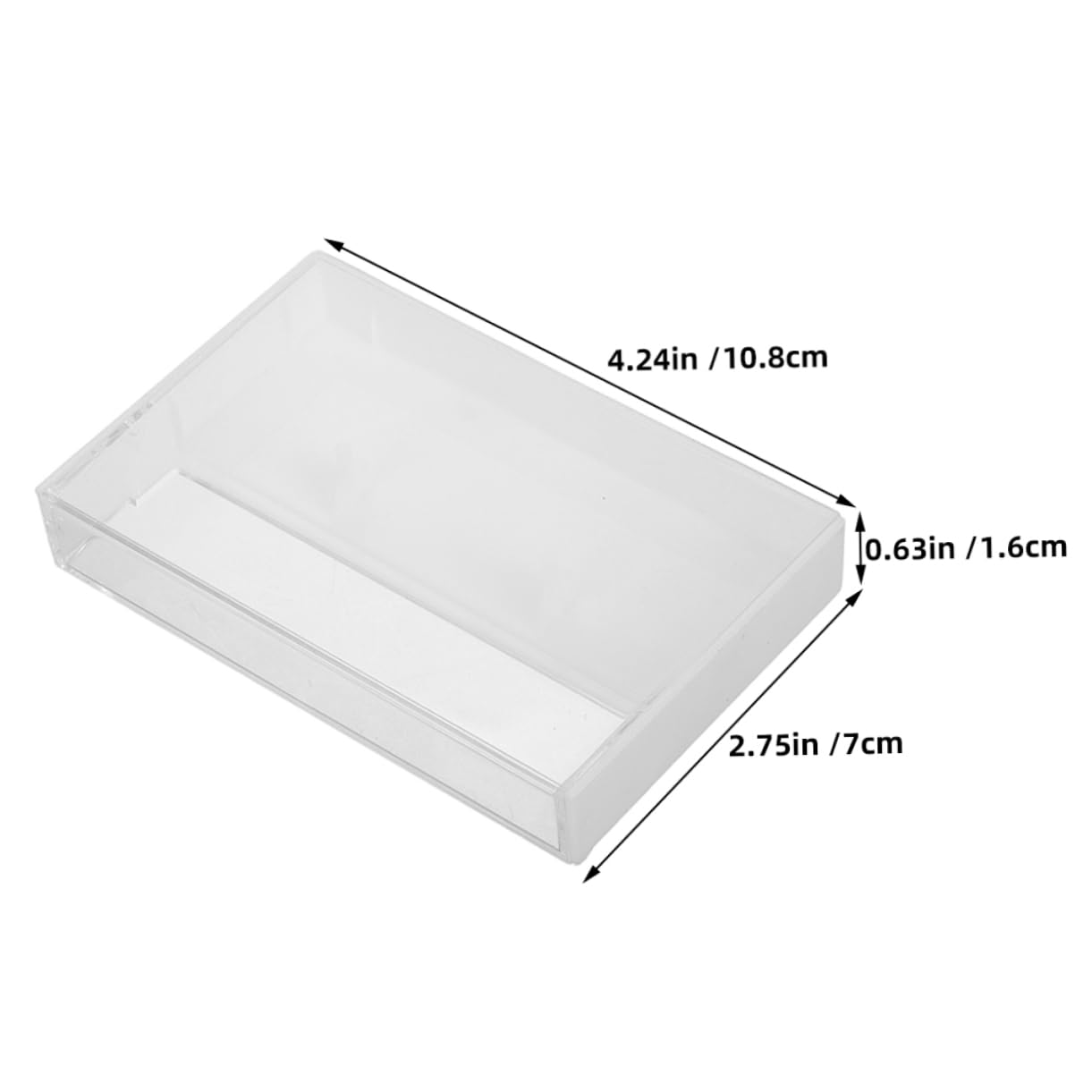 Cabilock 5Pcs Translucent Plastic Cassette Tape Storage Case Versatile Organizer for Tapes Crystals and Items and Stylish Retro Decor
