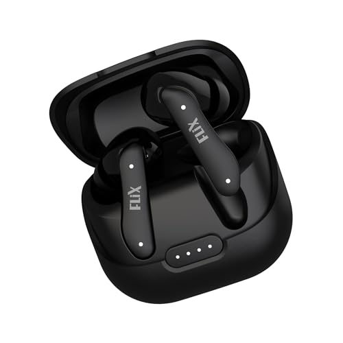 Image of FLiX (Beetel T22 Nitro Buds True Wireless in Ear,Bluetooth v5.4(Quick Paring),10mm Super Bass Drivers,IPX4 Rated,Quad Mic with ENC,Touch Controls, 50hrs Playback, AI Voice Assistant (XTW-T22)(Black)