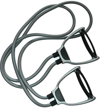 QUICK FIT 2 Rope Rubber Toning Tube Resistance Tube (Gery)
