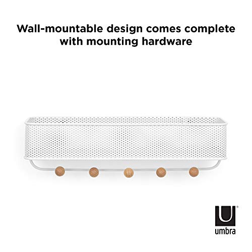 Umbra Estique Entryway Organizer, Great for Storing Keys, Small Accessories, Mail, Wallets and More, White by Umbra - Image 7