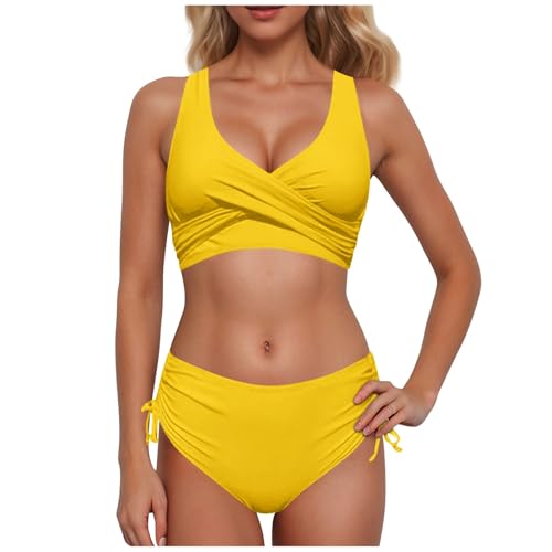 Bañador Mujer Chaleco Bañadors Dividido de Cintura Alta Bañador Cruzado Bañadors Lencería Sexy Baño de Playa Women Estilo Clásico Bañadores Reductor Mujer Fiesta al Aire Libre