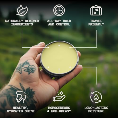 Striking Viking Cedar Beard Balm - Softens & Moisturizes with Beard Butter & Shea - Tames Flyaways with Styling Balm & Cedarwood - 2 Fl Oz Pack of 1, Cedar - Image 2