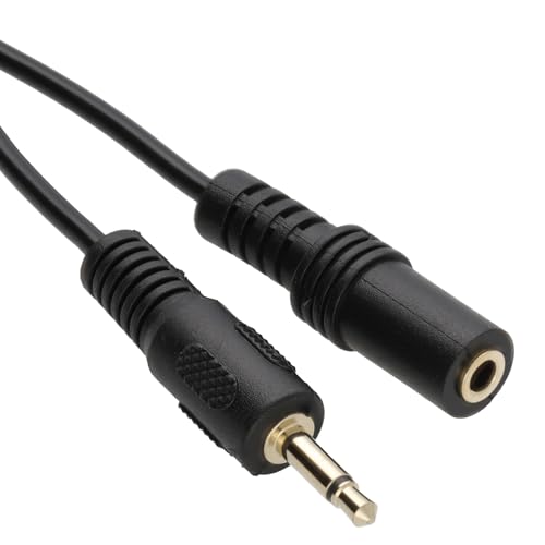 kenable 3,5 mm Mono Jack Fiche Vers 3,5 mm Femelle d'extension Rallonge câble Plaqués Or 5 m [5 mètre/5m]