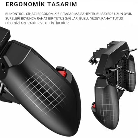 Coofbe 4000 Mah Bataryalı 6 Parmak Telefon Soğutucu Nişan Tetik Tuşu Profesyonel Mobil Oyun Konsolu - Görsel 4