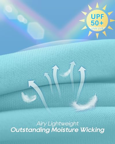 G4Free Quick Dry Workout Tops for Women UPF 50+ UV Shirts Mock Neck Quarter Zip Long Sleeve Slim Fit Soft(Light Blue,XXL) — view 3
