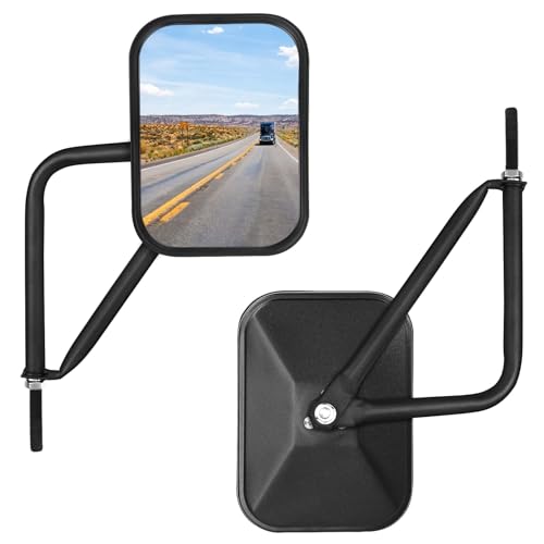 Doors Off Mirrors, right, Compatible with Jeep Wrangler CJ TJ JK JL JT Rectangular Side Mirrors...