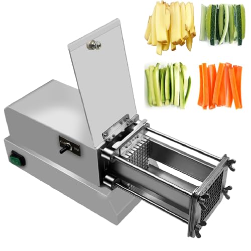 Cortadora eléctrica de papas con cuchillas de acero inoxidable