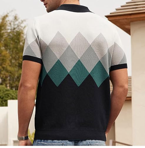 Polo en tricot vintage pour homme à manches courtes pour les vacances