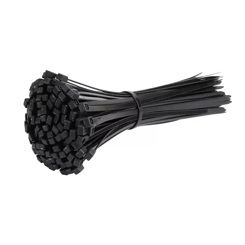 Fascetta stringicavo in nylon e plastica autobloccante, 5 * 200 mm, 5 * 300 mm, anello di fissaggio per cavi nero, 8 * 500 mm, grande fascetta stringicavo con cerniera, 8x400 mm, 1 confezione