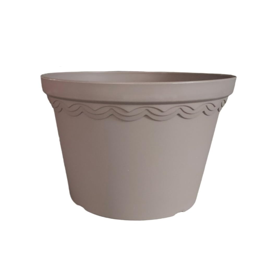 NEBE Planter Boxes Outdoor Simple Imitation Porcelain Resin Planting Flower Pot Plastic Breathable Bottom Hole Planting Pots(C)