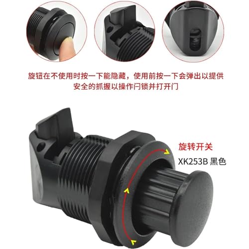 Verrou à ressort à pression XK253B avec loquet industriel en plastique - 4