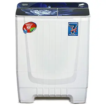 Onida 7.2 kg Cuff and Collar Wash, Designer Glass Lid Semi Automatic Top Load Washing Machine (S72GSB)