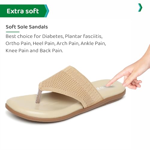 Image of ORTHO JOY Fancy doctor slippers | Comfortable flat sandals for women stylish