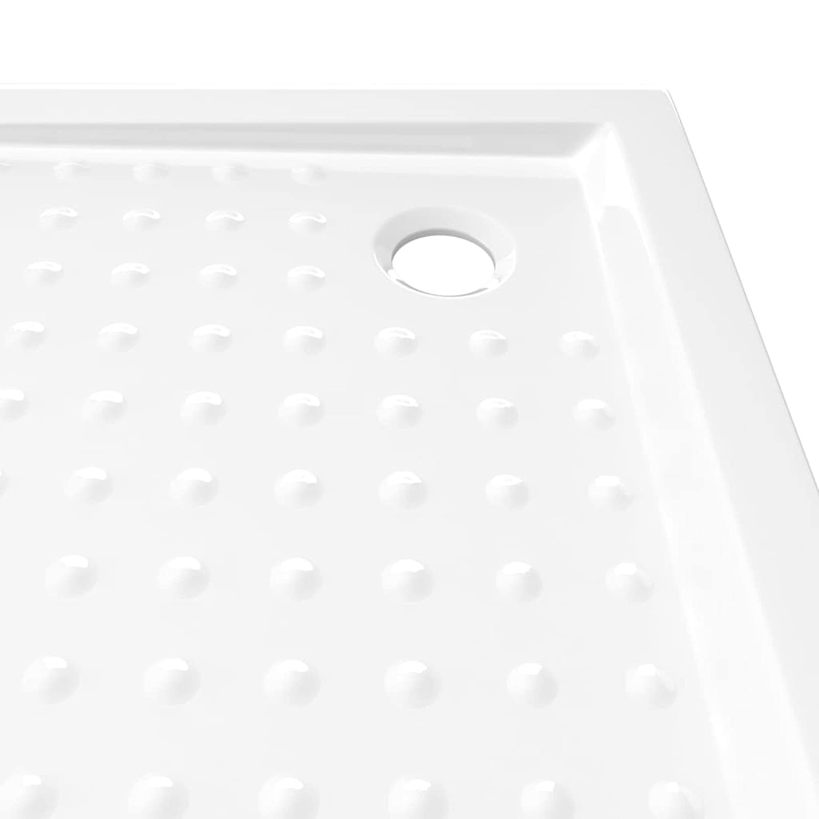 ARKEM Plato de Ducha con Puntos ABS Blanco 80x80x4 cm Mamparas De Ducha Plato Rectangular
