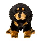 TPTPMAY Handmade Tibetan Mastiff Simulation Dog Toy Doll Stuffed Plush Animal Kids Gift Lifelike Dog Toy