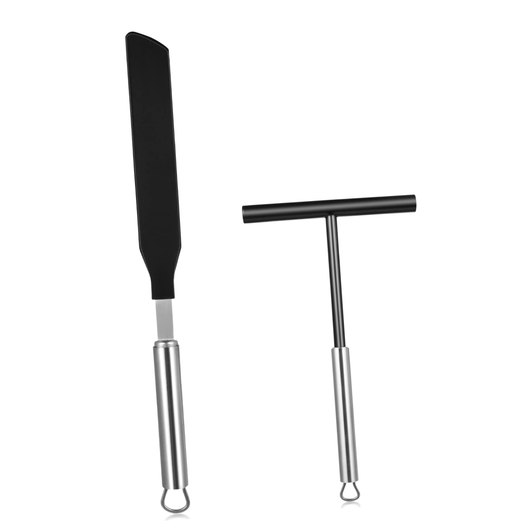 Lot de Spatules Cuisine Ensemble 1 Set en Acier Inoxydable et Nylon Outils Sûrs et Pratiques Accessoires Indispensables pour Maison et Restaurant pour Pâtisserie