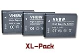 Aus dem Hause vhbw 3 x vhbw Akku Set 750mAh für Kamera Samsung Digimax i80, i100, NV103, NV106HD, TL34HD wie Samsung SLB-1137D