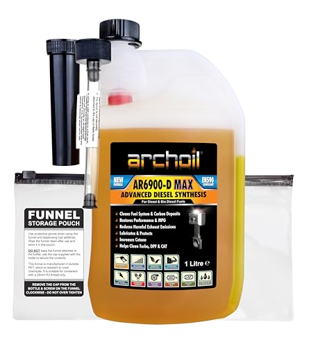 Archoil AR6900-D Max Advanced Diesel Additive Concentrate 1L Treats 1 000L of Fuel Diesel Fuel Injector Cleaner DPF Filter EGR Valve Turbo Cleaner Super Diesel Converter. (1Litre)