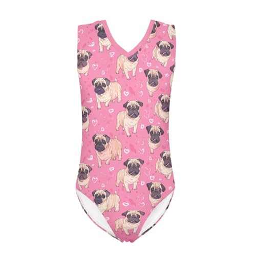 Image of Xpyiqun Swimsuits for Girls 3-14 V Neck Sleeveless Bathing Suit Summer Sport One Piece Swimwear Beach Swimming