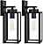 Outdoor Wall Light Fixtures, Exterior Waterproof Lanterns, Porch Lights Outdoor Wall Mounted Lighting with E26 Sockets & Glass Shades, Modern Black Outdoor Lights for House Door Entryway, 2-Pack
