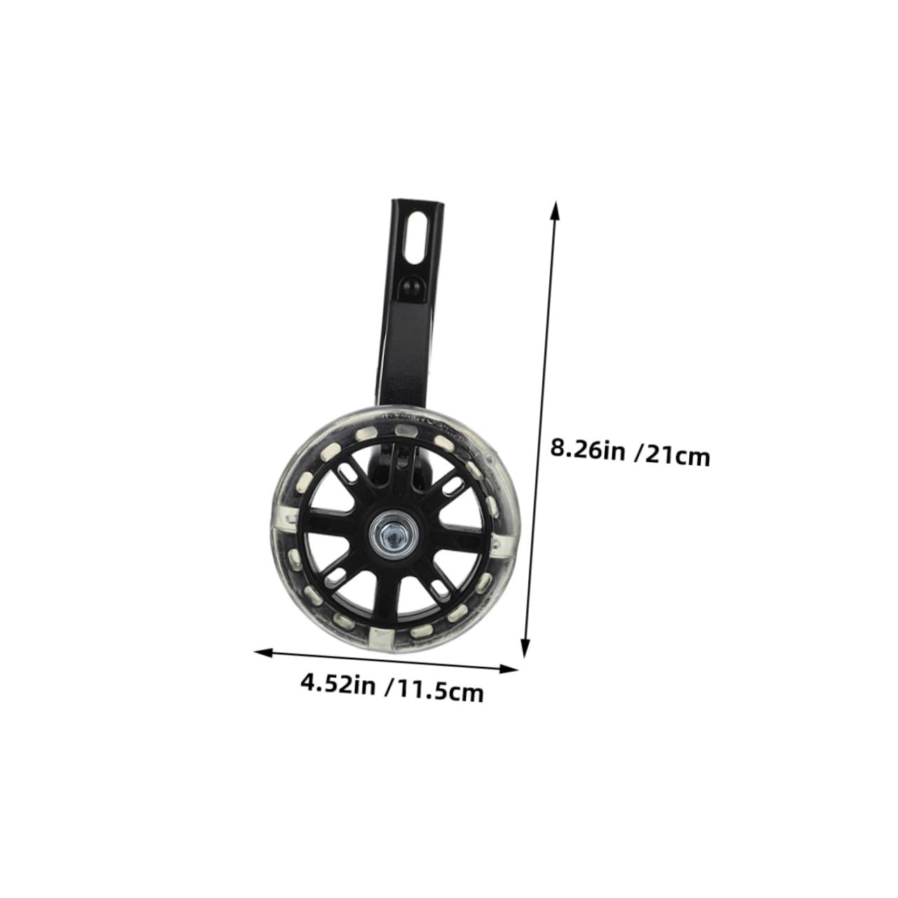 TOYANDONA Ruote di Allenamento per Bicicletta Bambini 2 Paia | Acciaio al Carbonio e Pu, Design Laterale di Supporto, Effetto Glow in The Dark