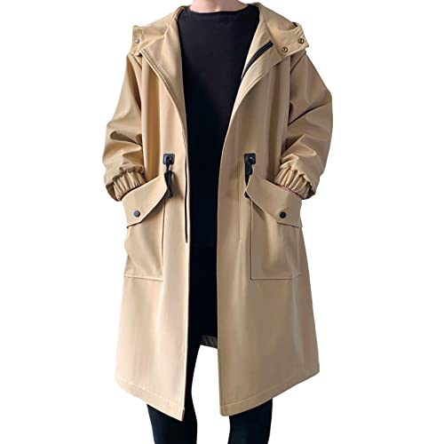 Trench d'hiver en laine homme chaud contre le froid en cuir rembourré