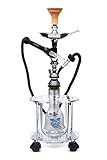 Hookah Stands Mini to Protect Hooka from Falling Over, Clear Acrylic Table with Wheels & Brakes, Hookah Accessories, Secure Shisha, No Nicotine (Mini)