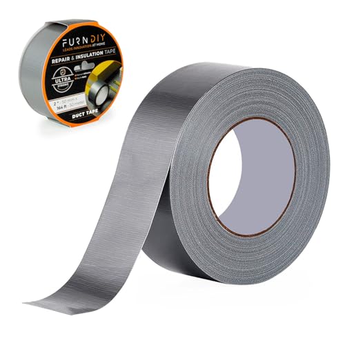 Image of 2 inch x 54yd (50mt) Repair Duct Tape Heavy Duty, High Temperature Sealing and Patching HVAC, Insulation, Repair, Dryer Vent, Airproof, Air Duct Silver Tape | Based in USA (50mt x 50mm)