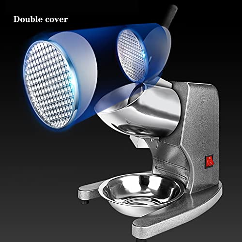 QINGZHUO Smoothie-Maschine,mit Edelstahlschale,95 kg/h Brecher Gewerbliche Rasier-Eismaschine,300 W 2000 R/min. – Bild 6
