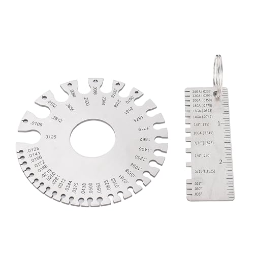 Calibrador de Espesor para Metal de Acero Inoxidable 2 Piezas miniatura 1