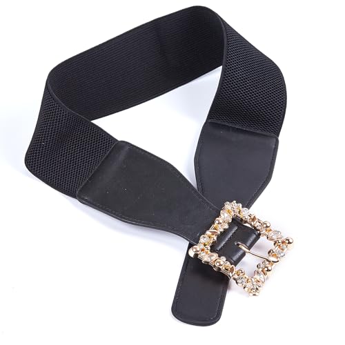 Rhinestone Elastic Waist Belt4