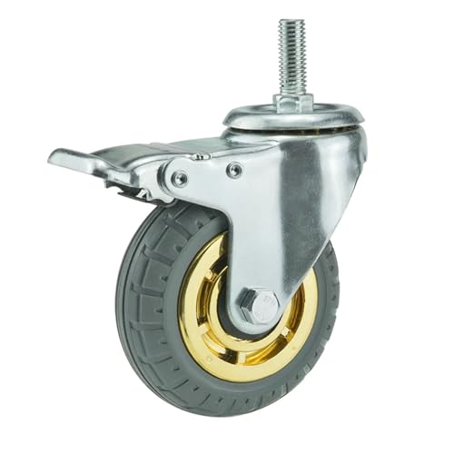 Roulette pivotante silencieuse 5 pouces charge lourde pour etagere et etabli