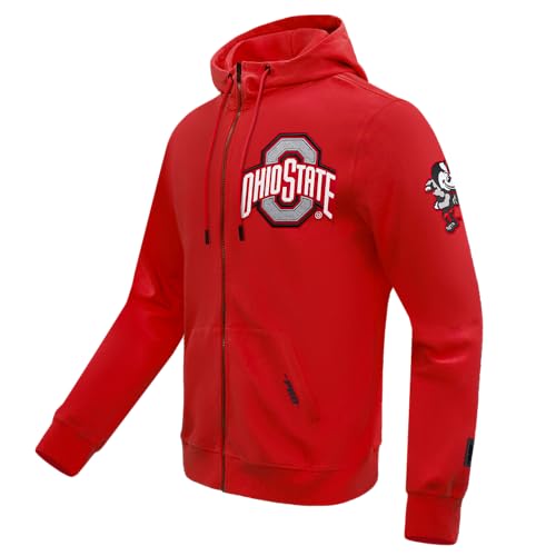 Image of Pro Standard Mens College Classic Chenille Cotton Double Knit Full Zip Hoodie