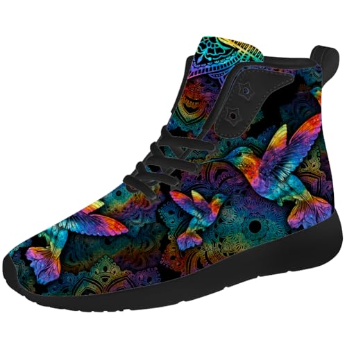 Hummingbird Shoes for Men Women Bird High Top Sneakers Casual Shoes Gifts for Girlfriend Boyfriend