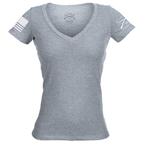 Grunt Style Basic V-Neck - Dark Heather Grey - Women s - Large