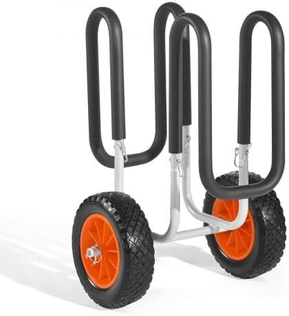 Kayak Cart 150 lbs Stand Up Paddle Board Trolley with 10 in Rubber Tires