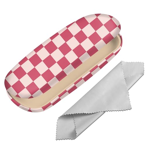 Image of Eyeglasses Case Hard Shell Protective Case for Glasses Eyeglass Box with Cleaning Cloth for Girls Women Cute Aesthetic