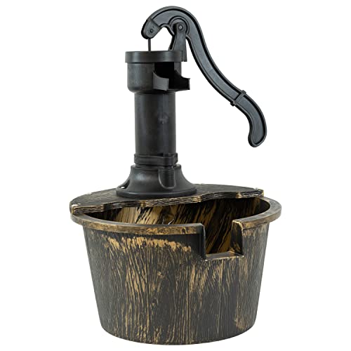 Woodside Ornamental Garden/Pond Classic Water Pump Feature Decoration Brown/Black