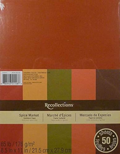 Recollections Cardstock Paper, Spice Market 8 1/2 x 11 (2 Pack)