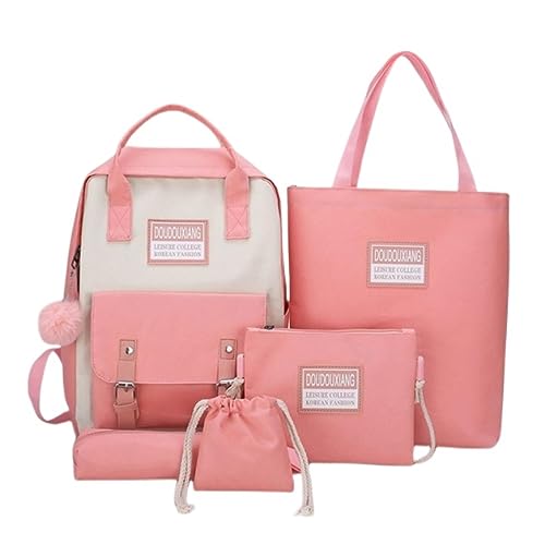 Grande capacité toile sac à dos de voyage avec rangement optimisé en 5 pièces