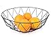 Yesland 2 Pack Fruit Basket - Black Wire Metal Fruit Bowl 10.5 x 3.5 x 5.5 Inches for Vegetables, Bread, Snacks, Potpourris in Living Room, Kitchen, Pantry, Office