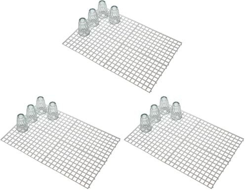 Gläserabtropfmatte 30 x 20 cm 4 Stück steckbar (Packung mit 3)