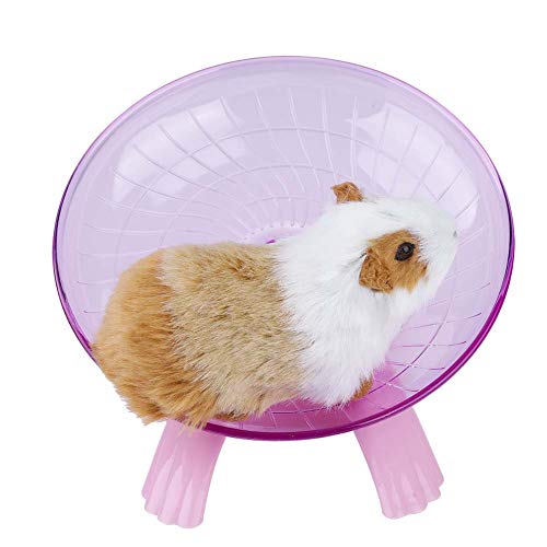 Hamsterwiel, kunststof Doorschijnend Hamster Oefenwiel Stille spinner Oefening Loopwiel Hamster Looprol Vliegende schotel voor chinchilla's Gerbils Guinee(pink) - Image 7